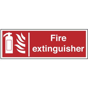 FIRE EXTINGUISHER SIGN F11R 450X150MM RIGID PLASTIC   AP6S