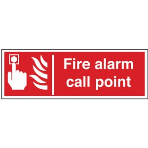 CALL POINT SIGN F12R 300X100MM RIGID PLASTIC   AP6S