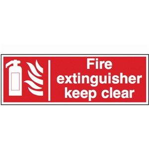 FIRE EXTINGUISHER SIGN 12315 300X100MM RIGID PLASTIC   AP6S