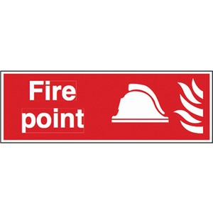 FIRE POINT SIGN F130R 350X150MM RIGID PLASTIC   AP6S