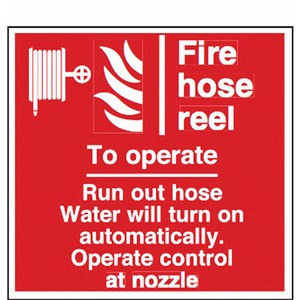 HOSE REEL SIGN 12331 200X250MM RIGID PLASTIC   AP6R