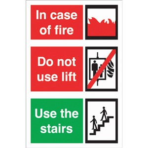 FIRE ACTION SIGN  FI70R 200X300MM  RIGID PLASTIC  AP6L