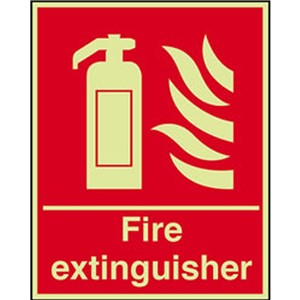FIRE EXTINGUISHER SIGN GOLD2RS 100X150MM  RIGID S/A      AP8F