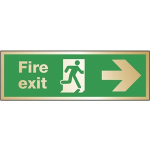 FIRE EXIT SIGN GOLD20 RS 400X150MM  RIGID S/A      AP8D