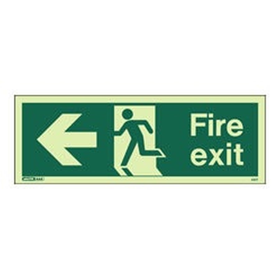 FIRE EXIT SIGN SATIN   SAT22RS 400X150MM  RIGID S/A      AP8D