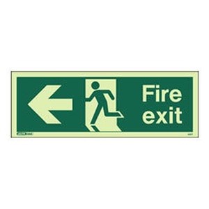 FIRE EXIT SIGN GOLD   GOLD22RS 400X150MM  RIGID S/A      AP8D