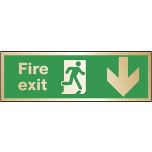 FIRE EXIT SIGN GOLD  GOLD23RS 400X150MM  RIGID S/A      AP8C