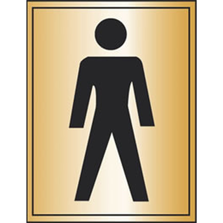 MALE SEX SYMBOL PB 150X100MM SCREWFIX D/CSK