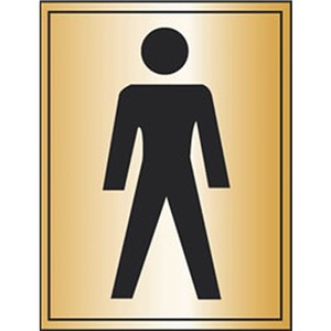 MALE SEX SYMBOL PB 150X100MM SCREWFIX D/CSK