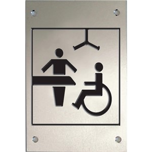 CHANGING PLACES WC SIGN SAA 150X100MM SELF ADHESIVE