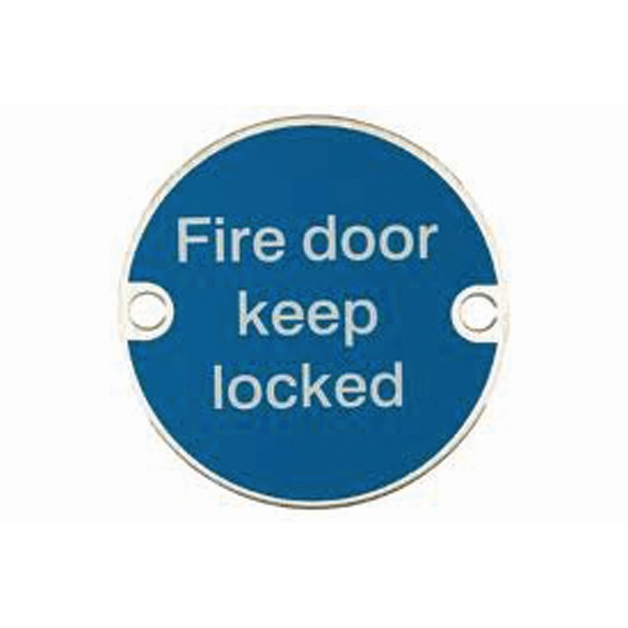 FIRE DOOR KEEP LOCKED CIRCULAR DISC SAA 75MM DIA SC/FIX