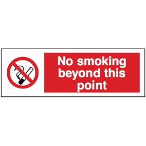 NO SMOKING ETC SIGN 300X100MM RIGID PLASTIC      11847 AP8B