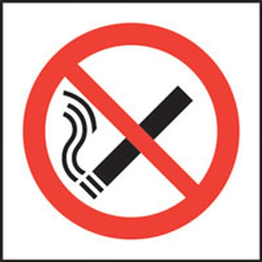 NO SMOKING SIGN 200X200MM RIGID PLASTIC      11843 AP8A