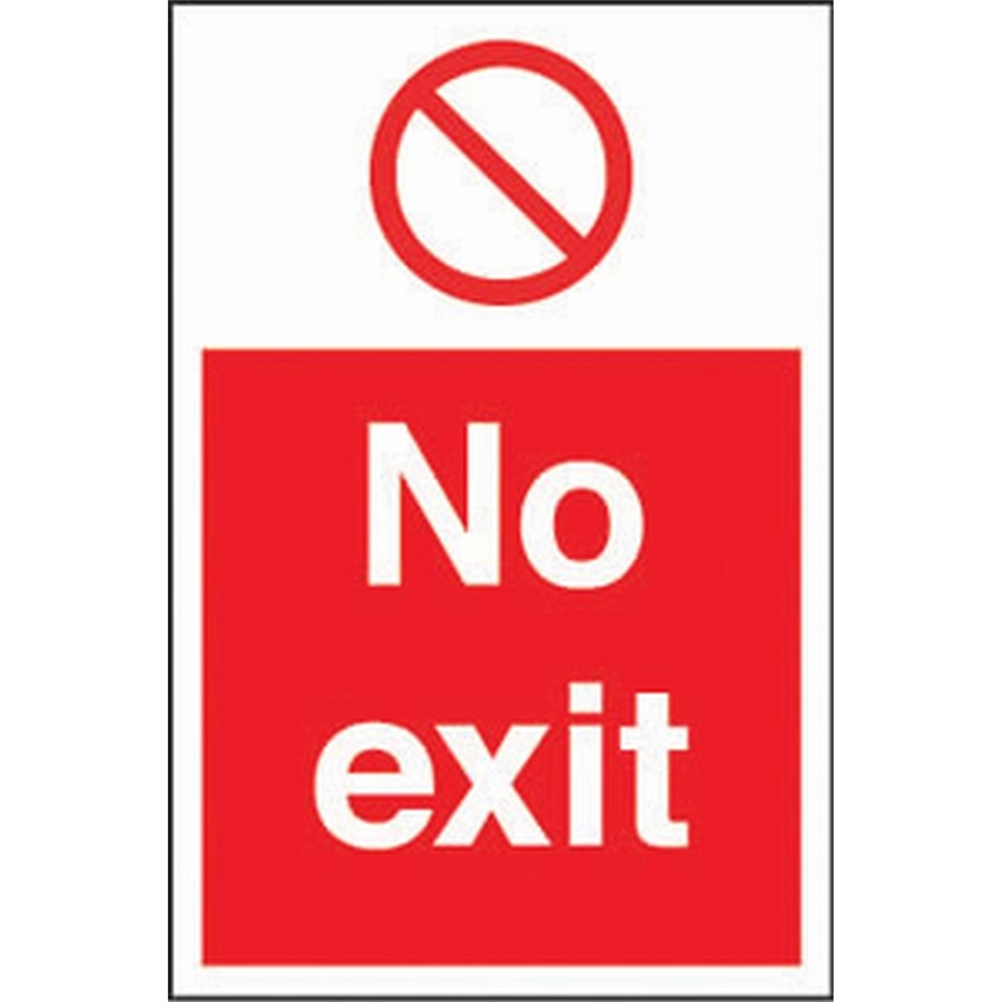 NO EXIT SIGN 200X300MM RIGID PLASTIC            13331 AP9M