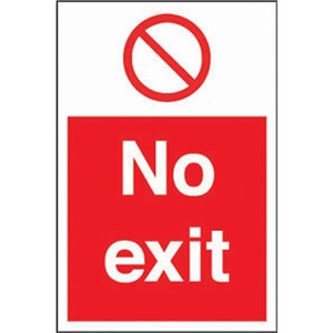 NO EXIT SIGN 200X300MM RIGID PLASTIC            13331 AP9M