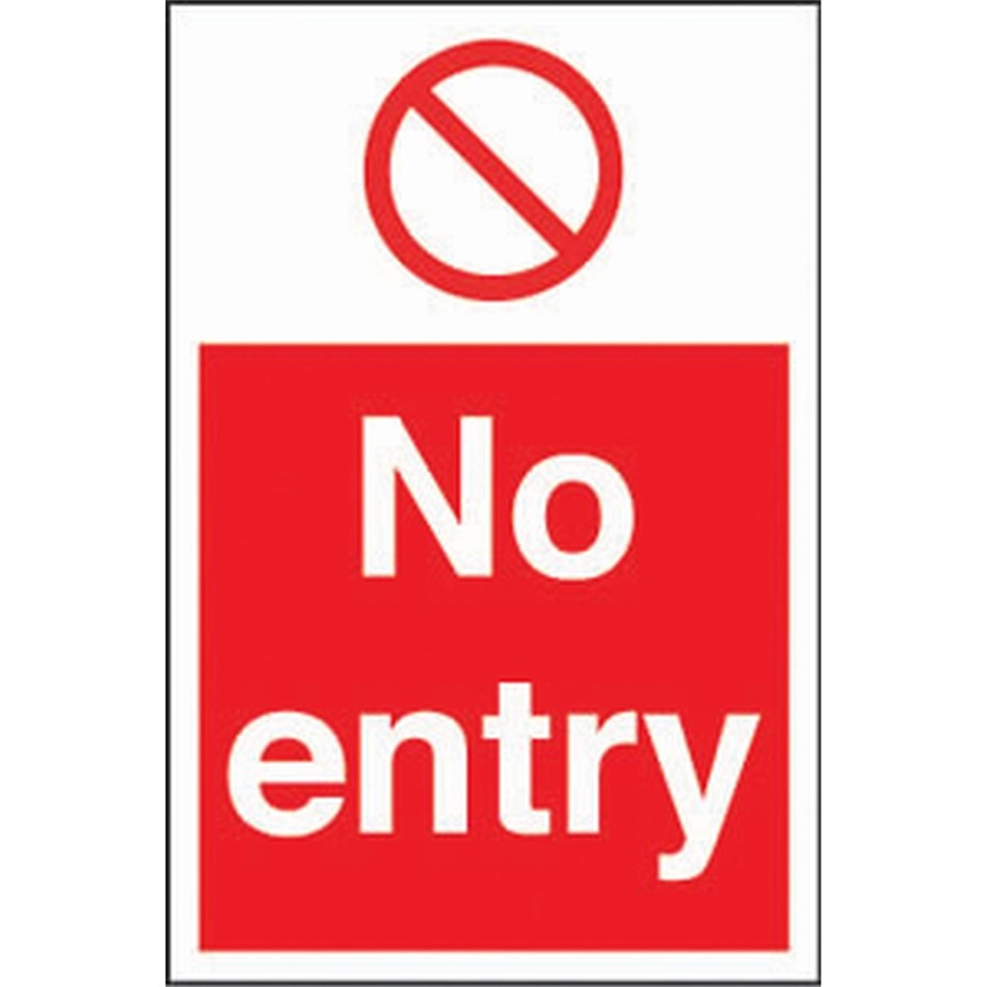 NO ENTRY SIGN 400X600MM RIGID PLASTIC            11633 AP9T