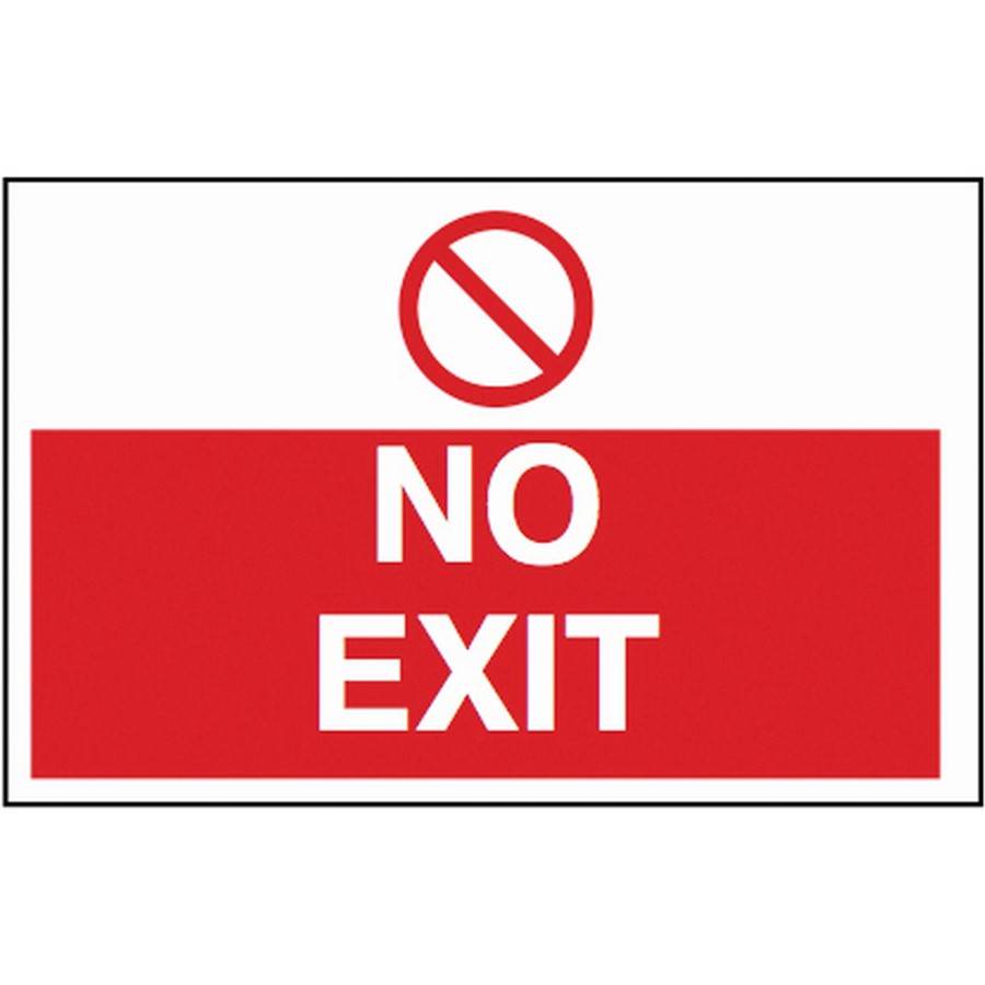 NO EXIT SIGN 600X450MM RIGID PLASTIC           13333 AP6W