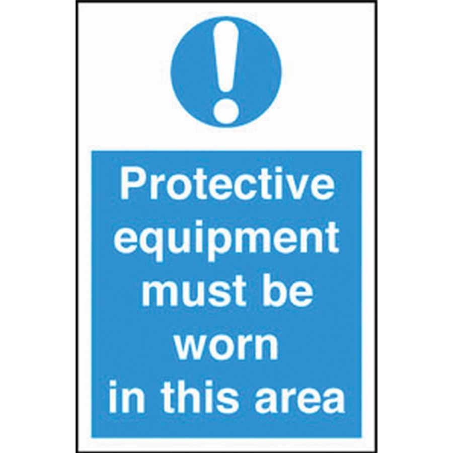 PROTECTIVE EQUIPMENT SIGN 200X300MM RIGID PLASTIC   AP9H