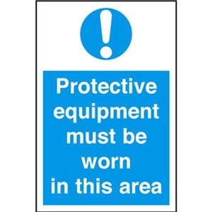 PROTECTIVE EQUIPMENT SIGN 400X600MM RIGID PLASTIC   AP9L