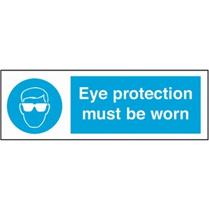 EYE PROTECTION SIGN 300X100MM RIGID PLASTIC   AP9B