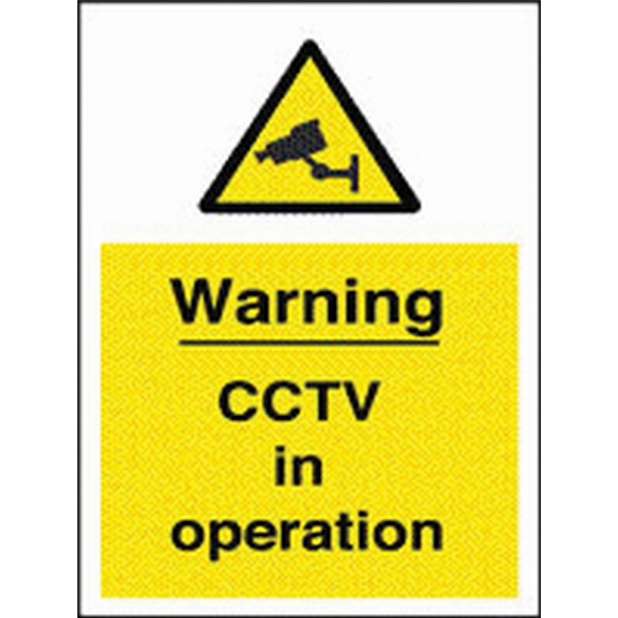 CCTV SIGN 400X300MM RIGID PLASTIC          WA100AR  AP9D