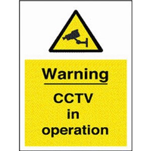 CCTV SIGN 400X300MM RIGID PLASTIC          WA100AR  AP9D