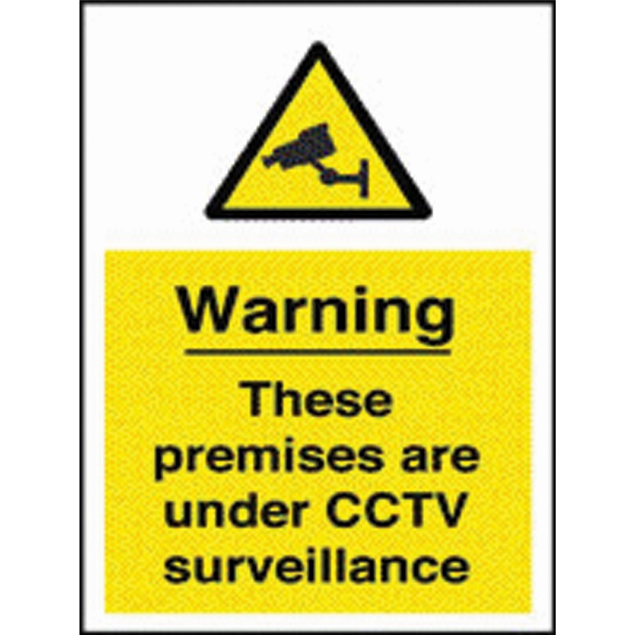 CCTV SIGN 400X300 RIGID PLASTIC          WA100BR AP10N