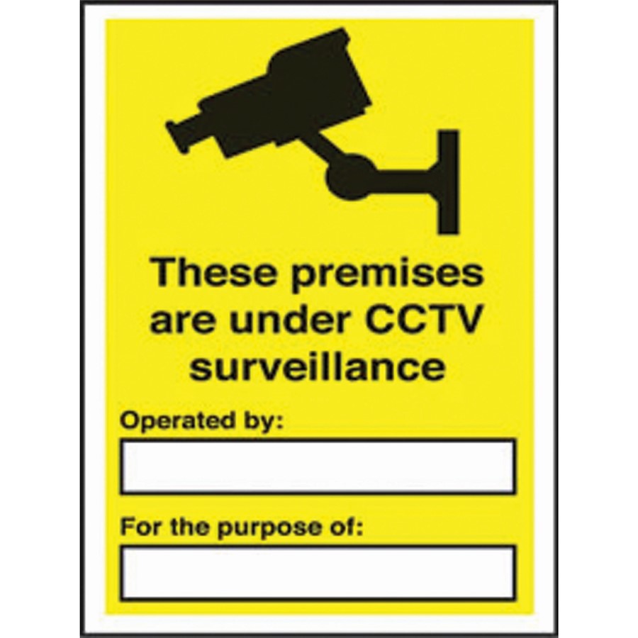 CCTV SIGN 400X300MM RIGID PLASTIC               WA100CR