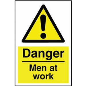 MEN AT WORK SIGN 400X600MM RIGID PLASTIC    WA72R   AP10H