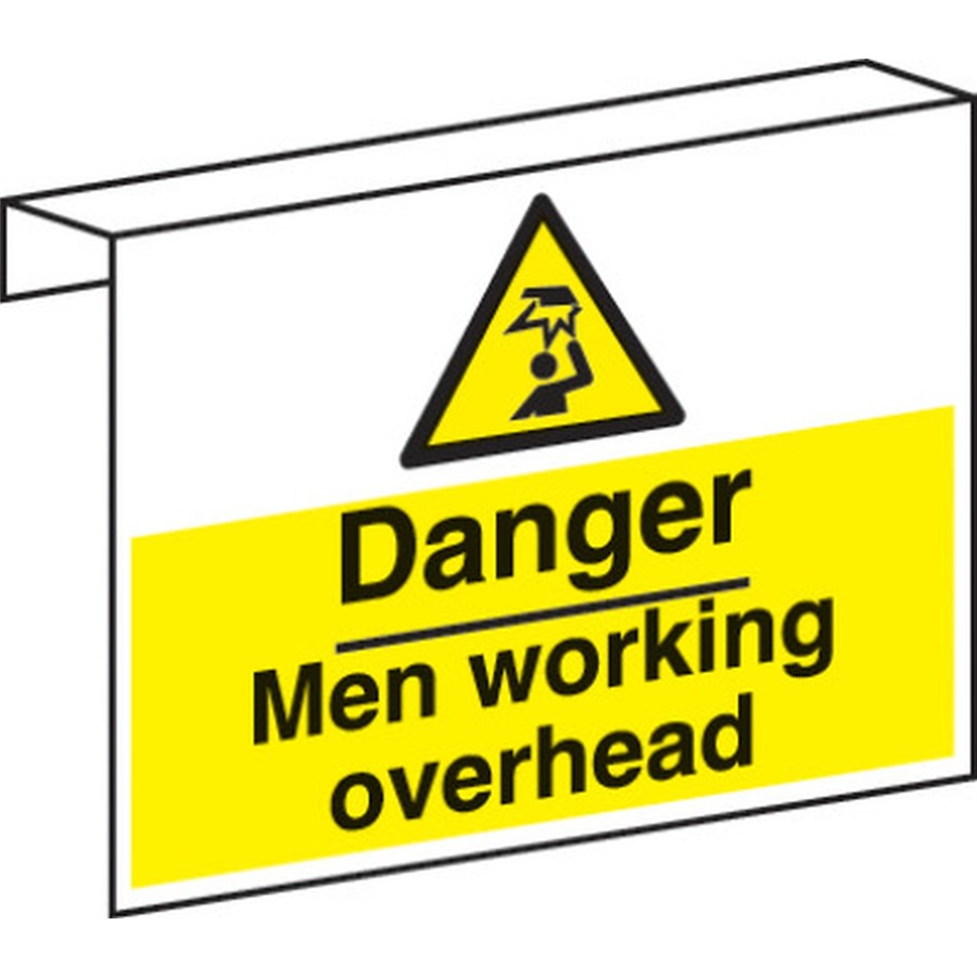 MEN WORKING OVERHEAD SIGN 600X400MM (FACE SIZE) FOAMEX