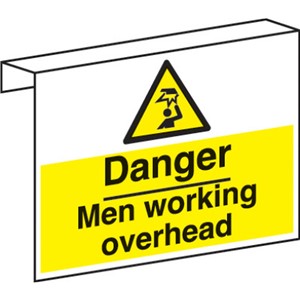 MEN WORKING OVERHEAD SIGN 600X400MM (FACE SIZE) FOAMEX