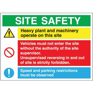 SITE SAFETY SIGN 800X600MM RIGID PLASTIC    MU14A   AP10X