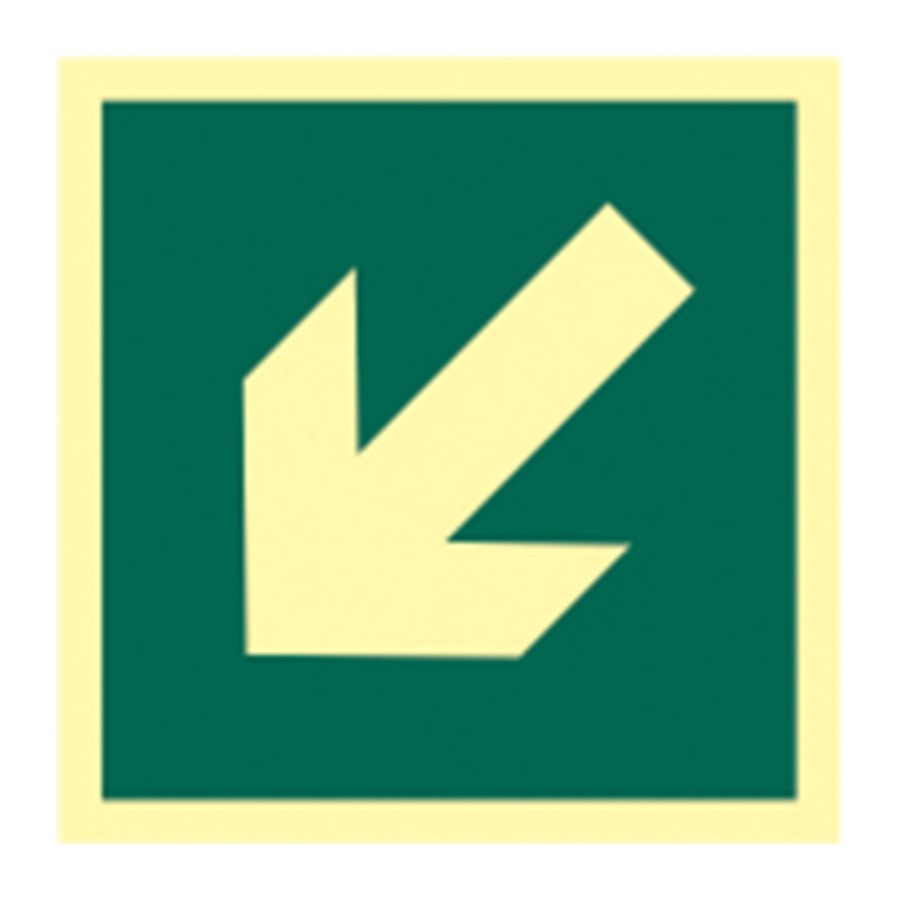 DIAGONAL ARROW SYMBOL PHOTO-LUM RIGID 150 X 150 MM