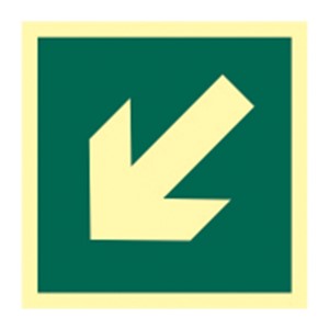 DIAGONAL ARROW SYMBOL PHOTO-LUM RIGID 150 X 150 MM