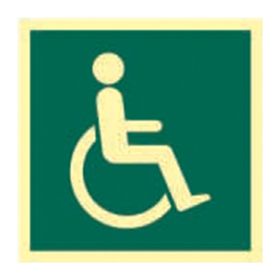 DISABLED SYMBOL PHOTO-LUM RIGID 150 X 150 MM