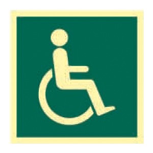 DISABLED SYMBOL PHOTO-LUM RIGID 150 X 150 MM