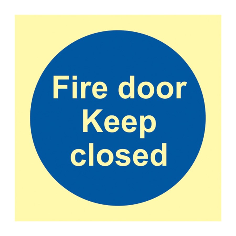 FIRE DOOR KEEP CLOSED PHOTO-LUM RIGID 100X100MM