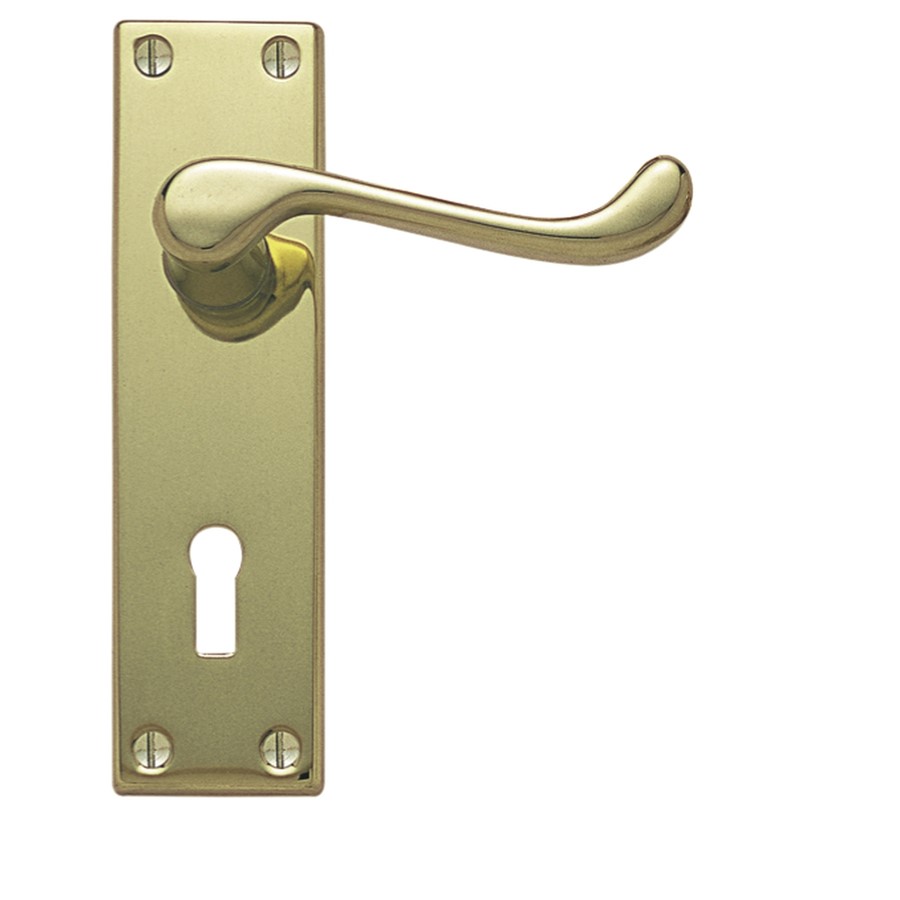 VICTORIAN SCROLL LEVER LOCK SET EB 150 X 40MM