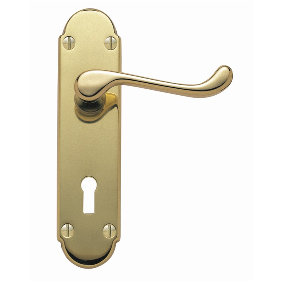 HOMESTYLE EPSOM LEVER LOCK SET BRASS  JV250PB