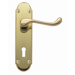 HOMESTYLE EPSOM LEVER LOCK SET BRASS  JV250PB