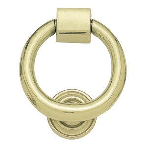 HOMESTYLE RING DOOR KNOCKER BRASS  JV37PB