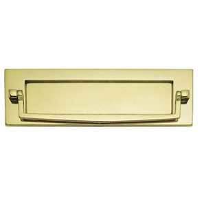 HOMESTYLE POSTAL KNOCKER 250X76MM  BRASS  JV80PB