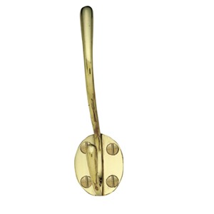 HOMESTYLE HAT & COAT HOOK 125MM BRASS JV60PB