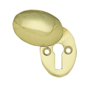 HOMESTYLE OVAL COVERED ESCUTCHEON 45MM BRASS  JV75PB