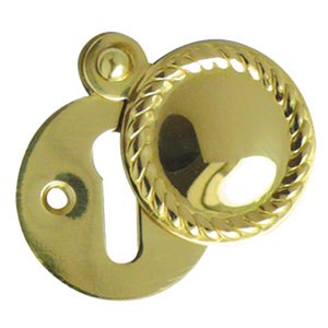 HOMESTYLE GEORGIAN COVERED ESCUTCHEON 32MM BRASS JG13PB