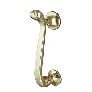 HOMESTYLE SCROLL DOOR KNOCKER BRASS 150MM   JV1PB