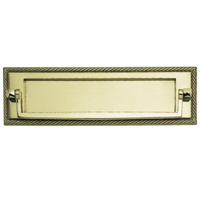 HOMESTYLE GEORGIAN POSTAL KNOCKER BRASS  JG80PB