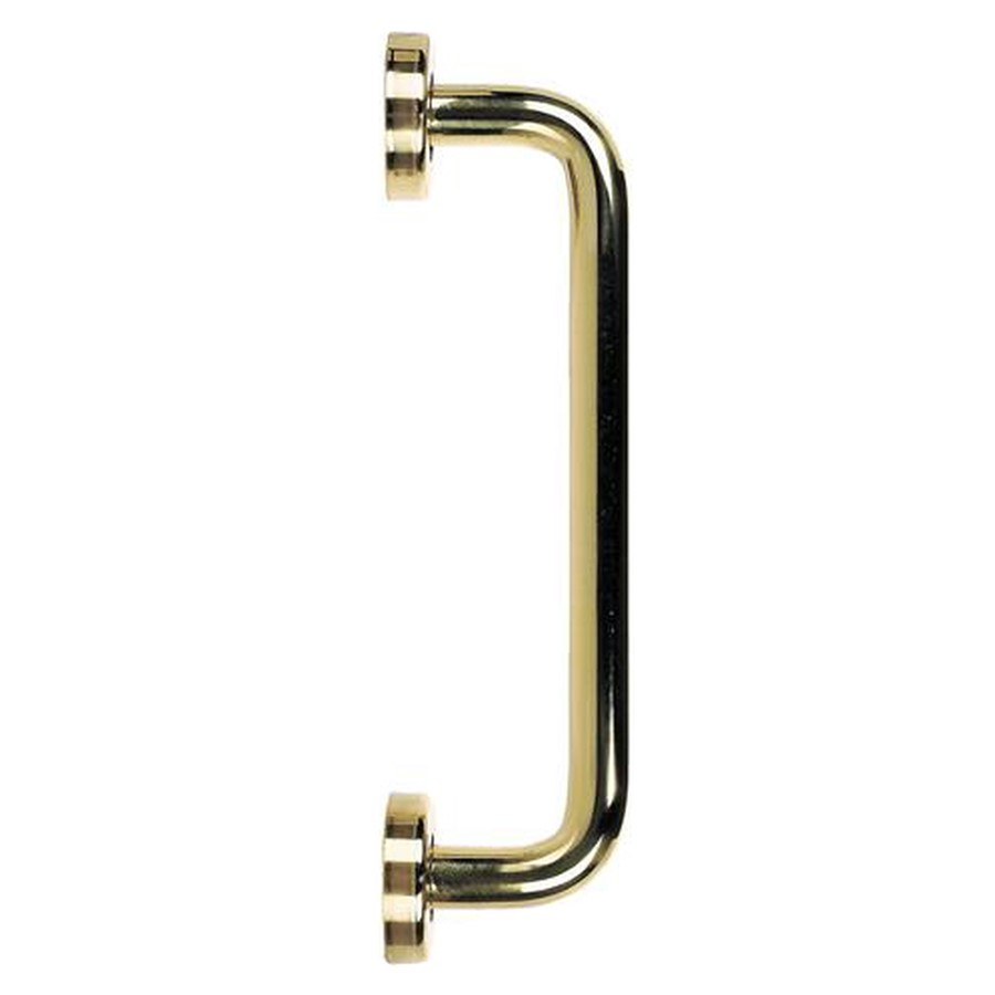 N&C  PULL HANDLE ON ROSE OR BOLT FIX POLISHED BRASS 306MM JV3500BPB