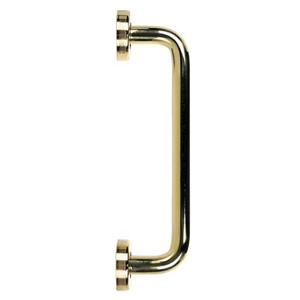 N&C  PULL HANDLE ON ROSE OR BOLT FIX POLISHED BRASS 306MM JV3500BPB