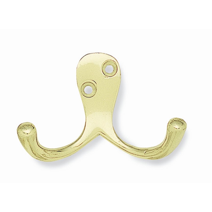 HOMESTYLE DOUBLE ROBE HOOK 42MM BRASS JV62APB